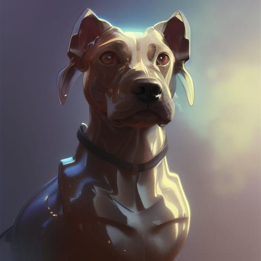 Hyperdetailed Puppy Dog Portrait in Dynamic Lighting