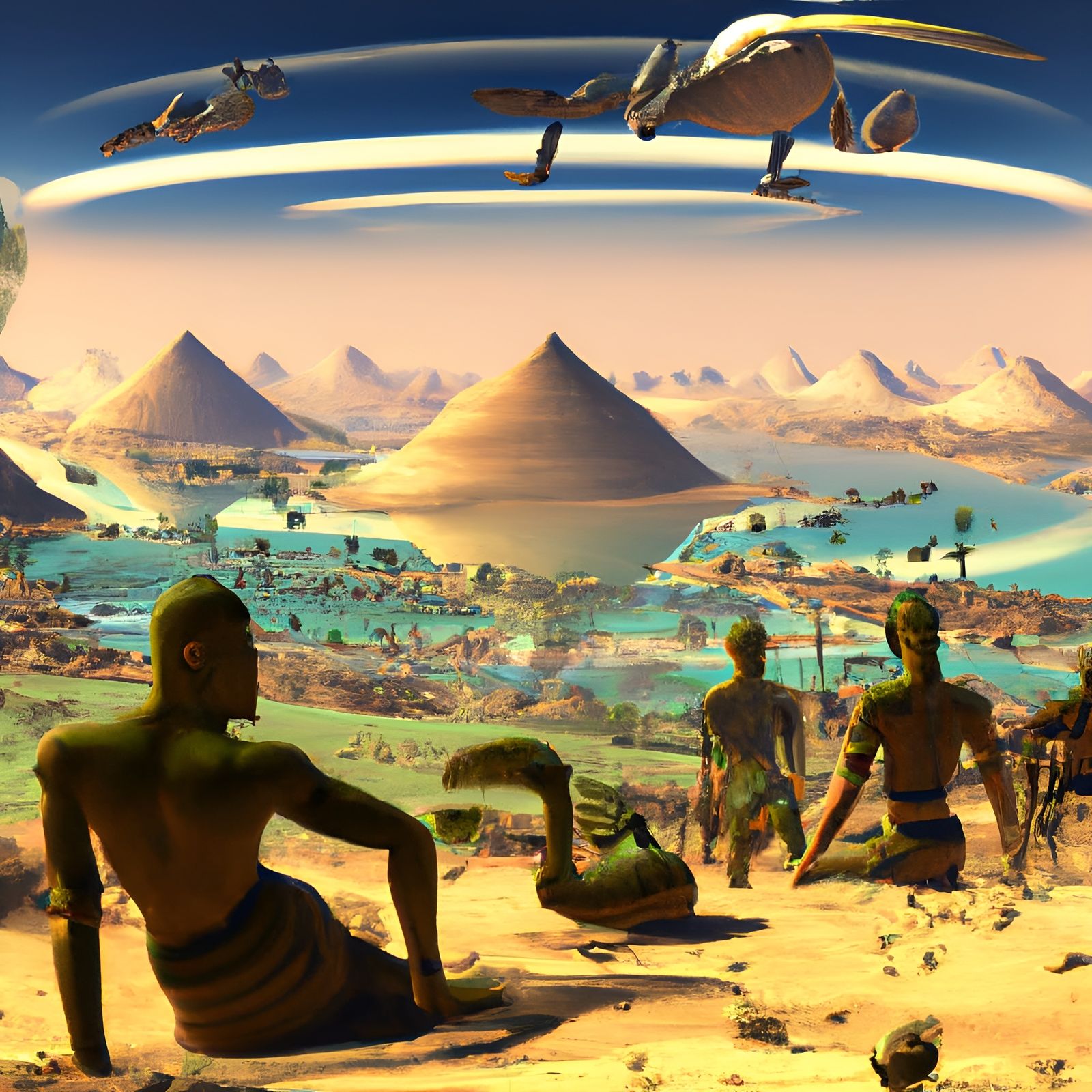 Ancient Egyptian Tribe Defends Village From UFO Swarm