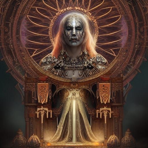 Dramatic Digital Painting of a High Priestess