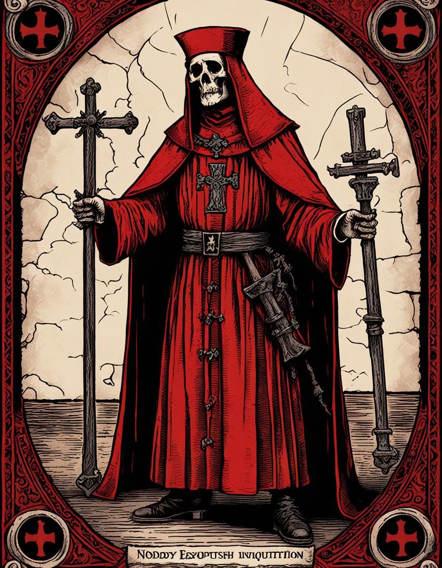 Humorous Tarot Card for Spanish Inquisition
