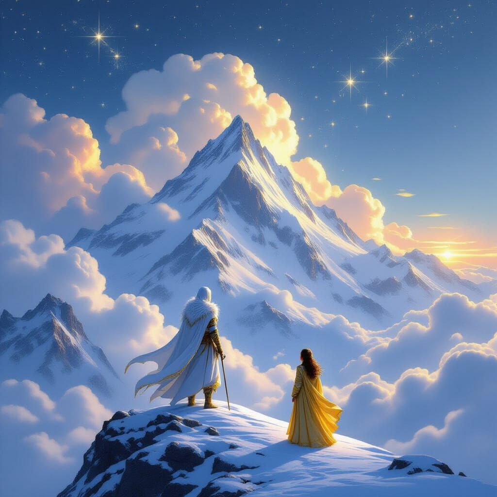Snow Warrior & Golden Girl on Starry Mountain