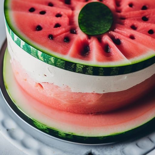 Watermelon Cake: Professional Photography with Bokeh
