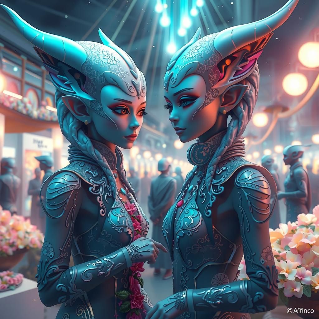 Kaleidoscopic Pastel Flowers and Crystals in Dreamy Illustra...