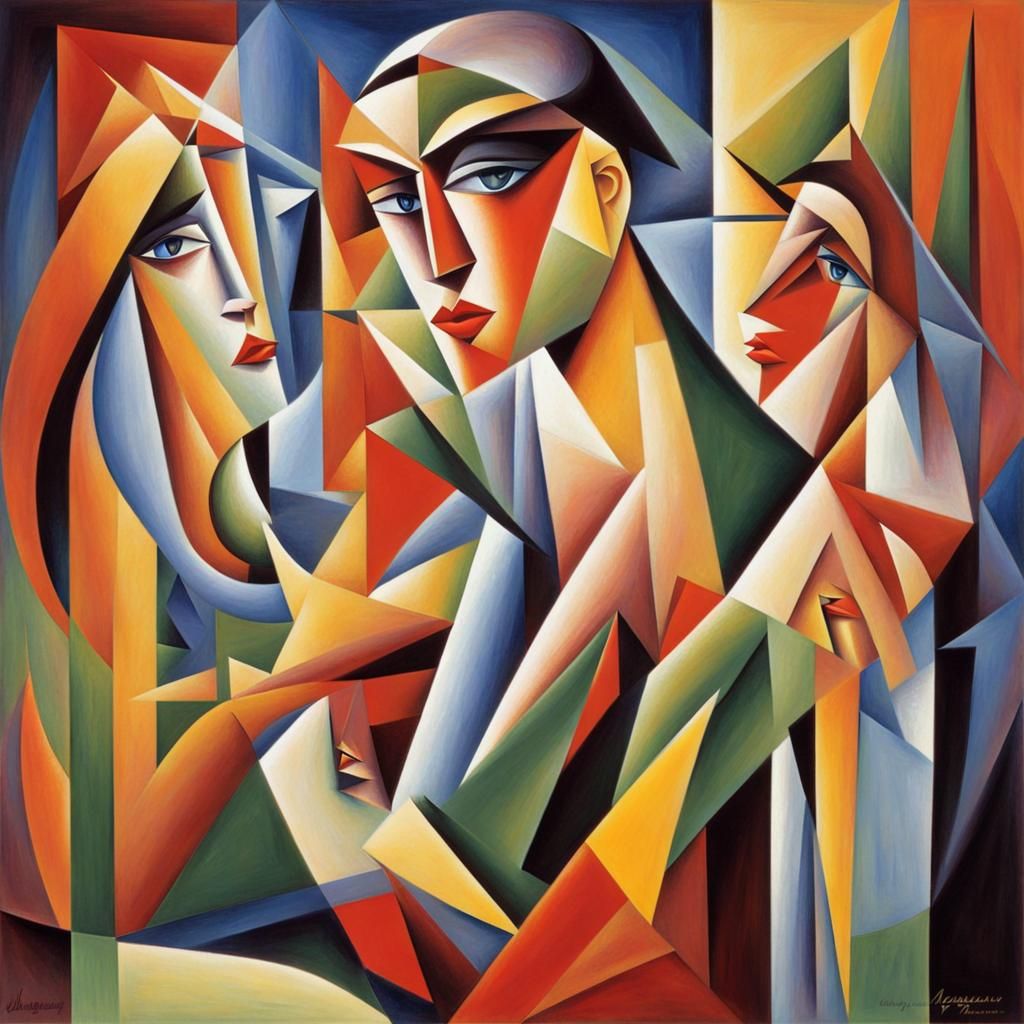 Abstract Cubist Happiness in Euclidean Geometry