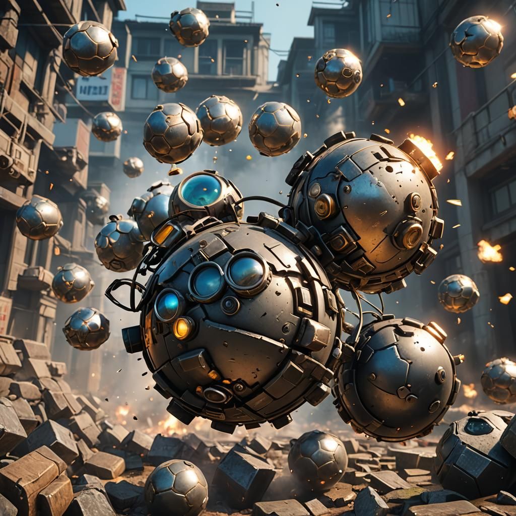 Bomb with Glasses over South Korea, 3D Render