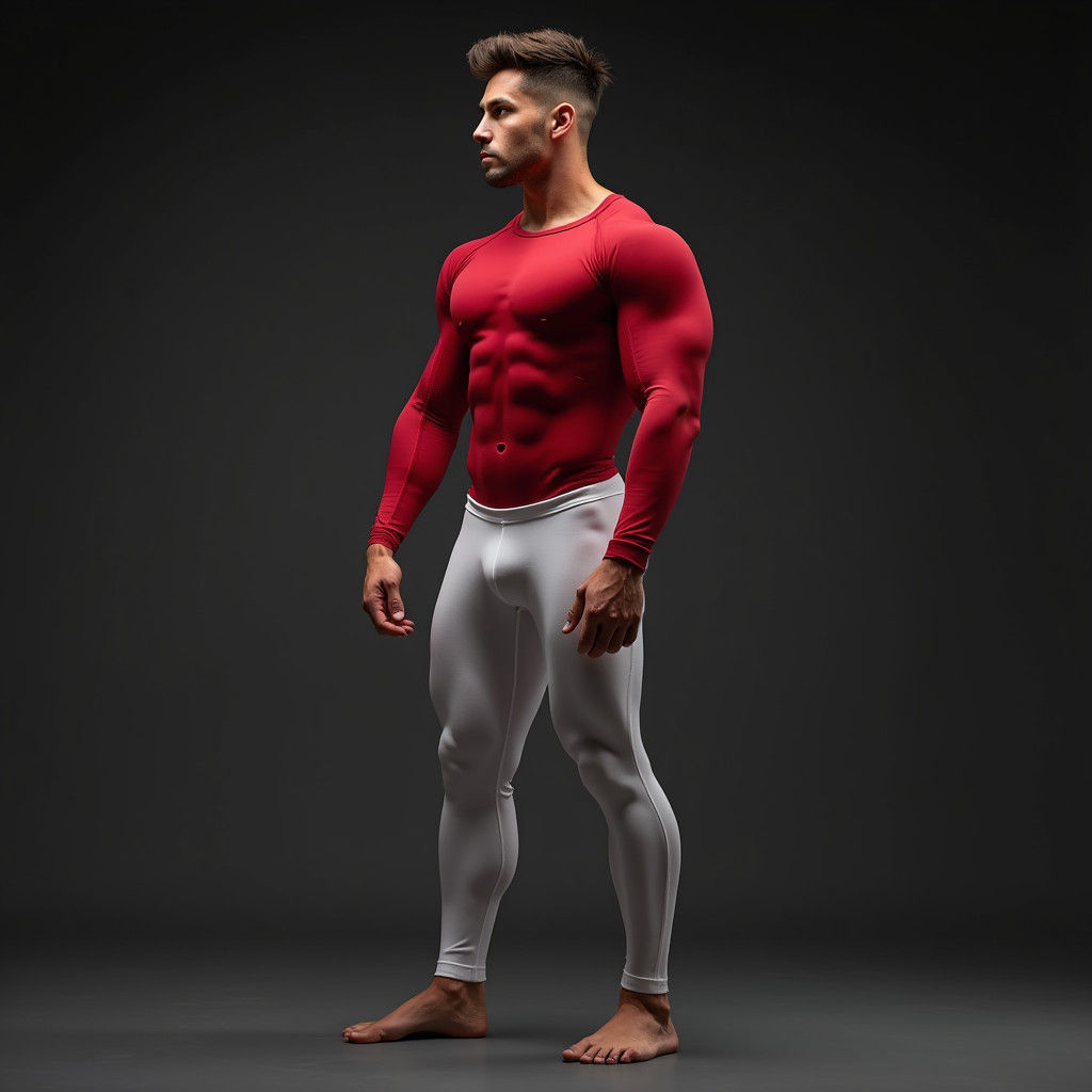 Athletic Male Portrait in Compression Wear