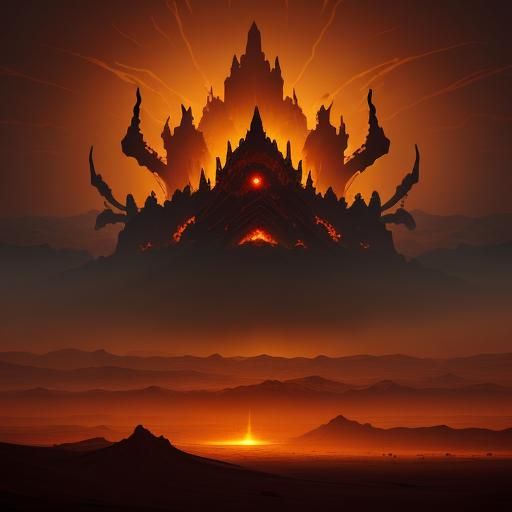 Sandstorm Creature Digital Matte Painting