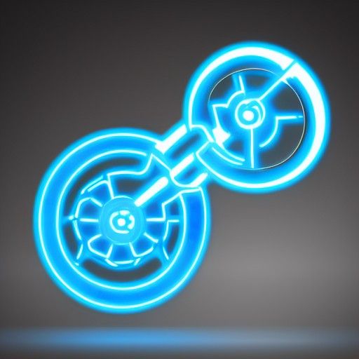Glowing Blue Machine Symbol