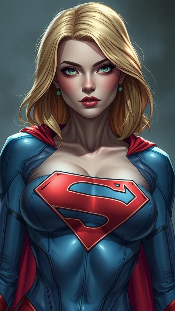 Supergirl Concept Art: Cell Shaded Post-Grunge Illustration