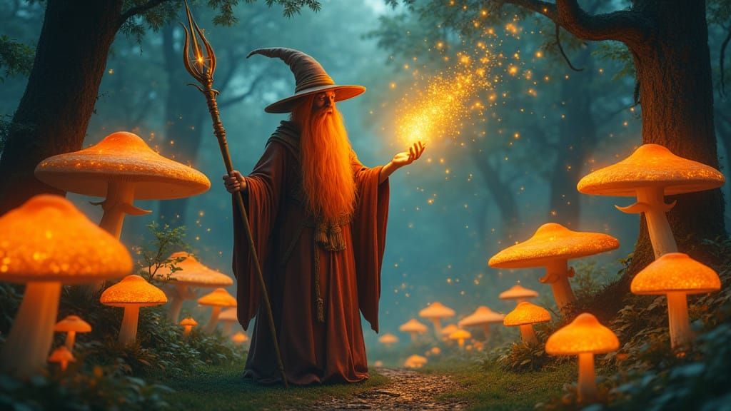 Orange Mystic Sorcerer of the Glowing Forest