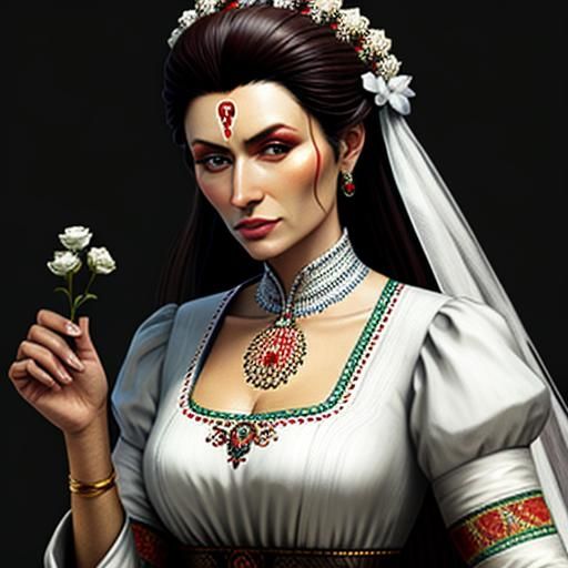 Glagolitic Woman: An AI Generated Image