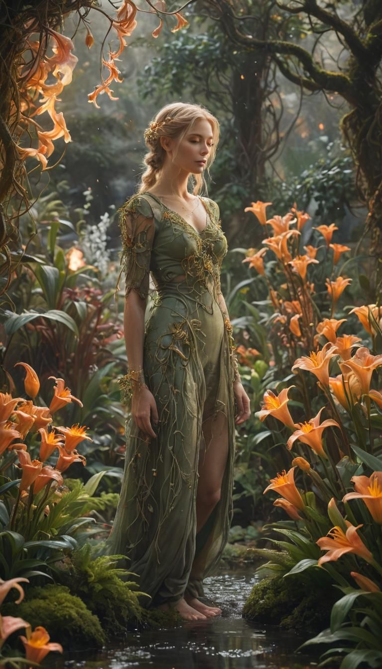 Elemental Gardener in Magical Realism Garden