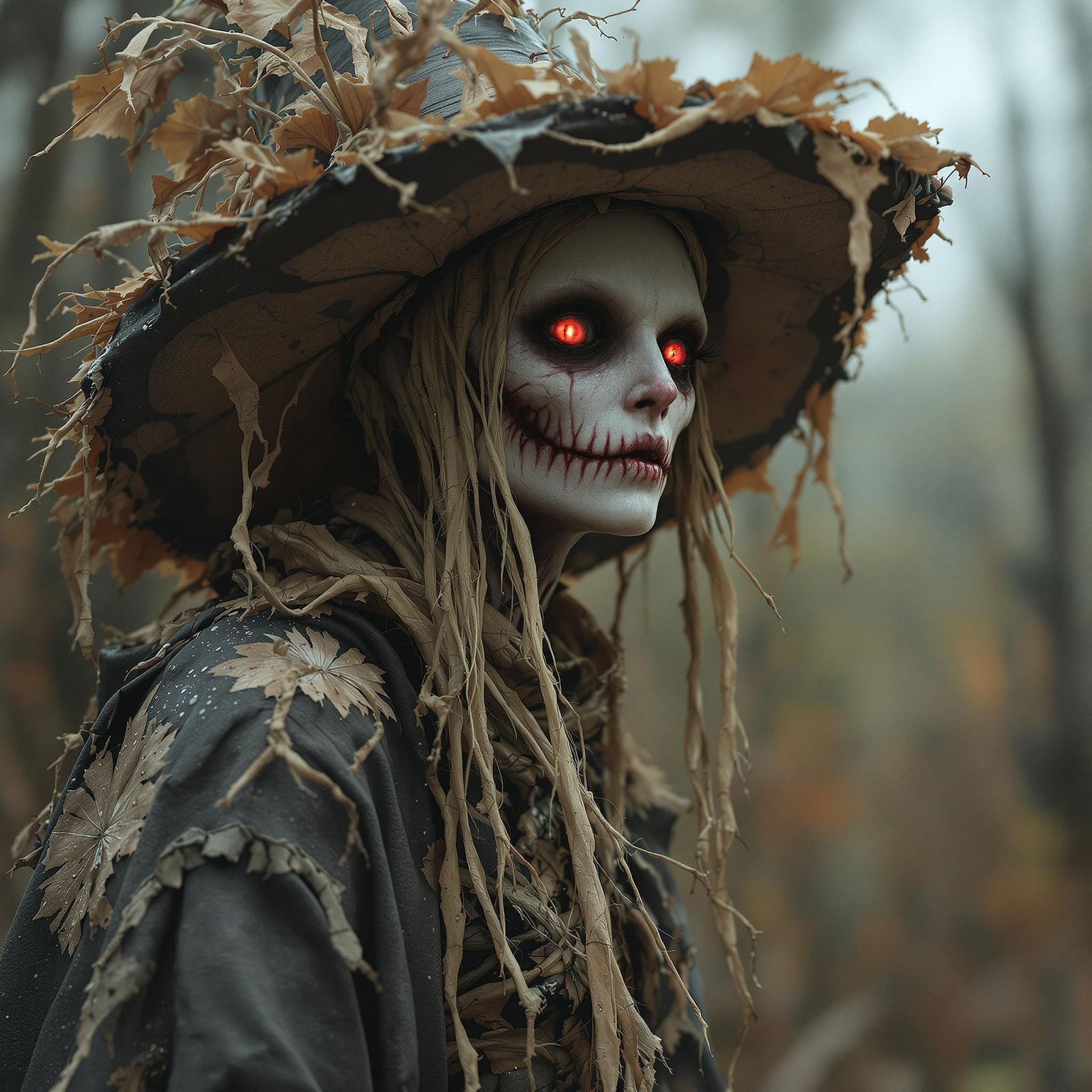 Scarecrow Woman: Detailed Matte Painting