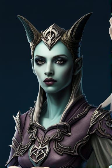 Half-Elf Female Lich Portrait