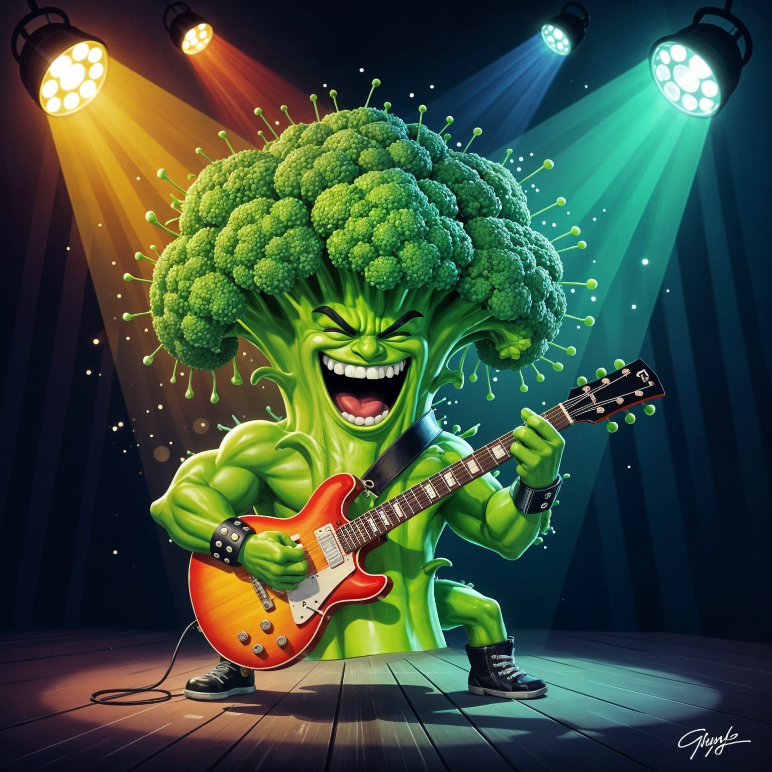 Broccoli Rocks Out: A Digital Pop Art Concert