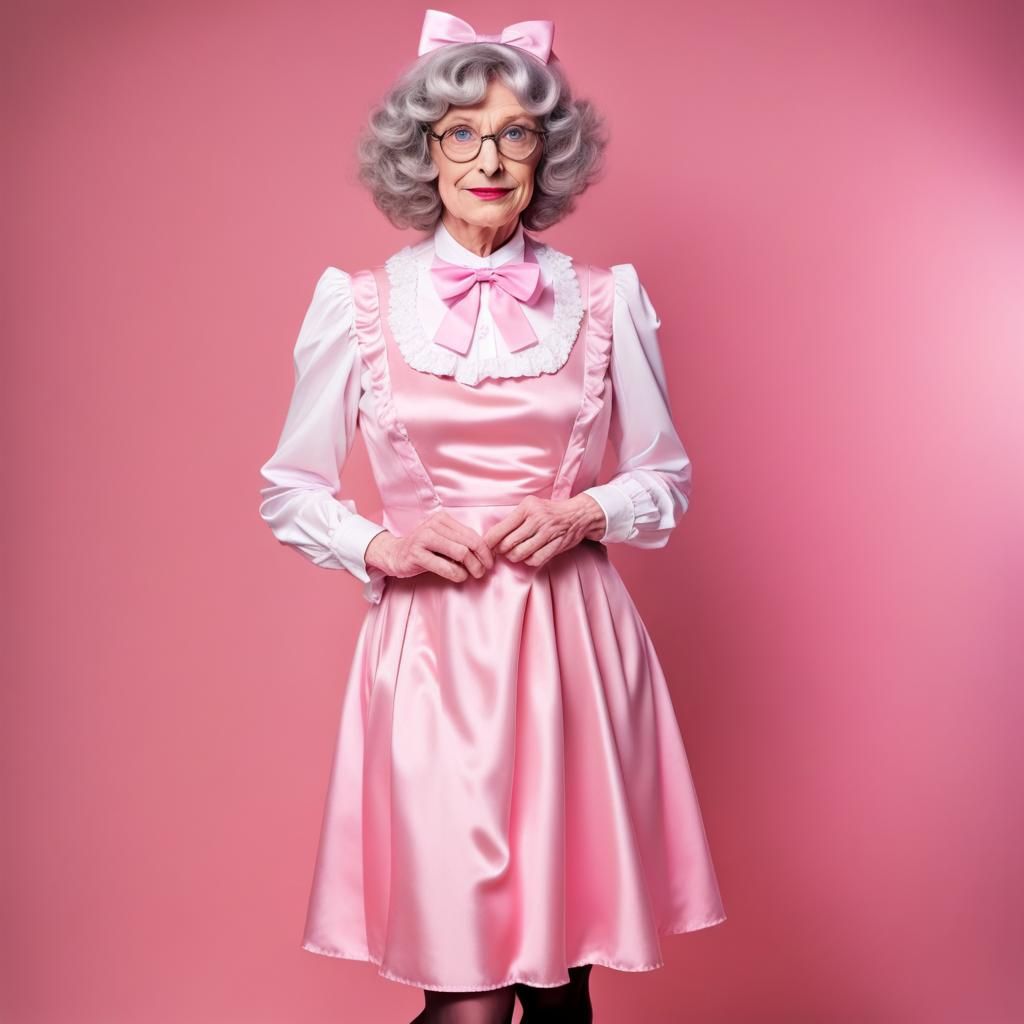 Mature Man Crossdressed in Feminine Attire