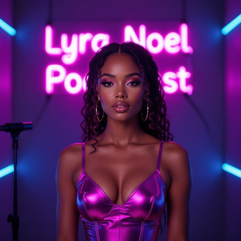 Podcast Studio Becomes Music Video Set with Neon Glow