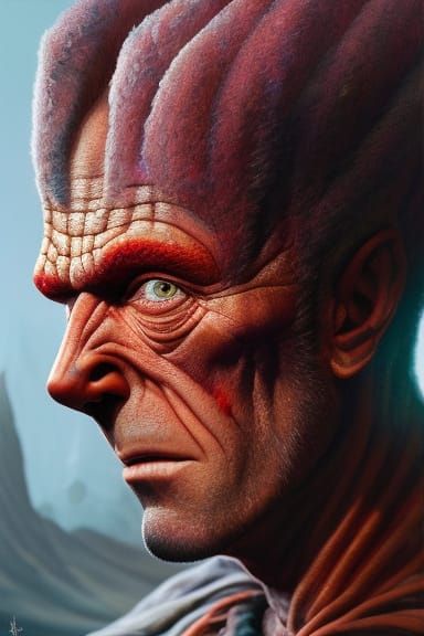 Akuma Portrait in Hyperrealist Style