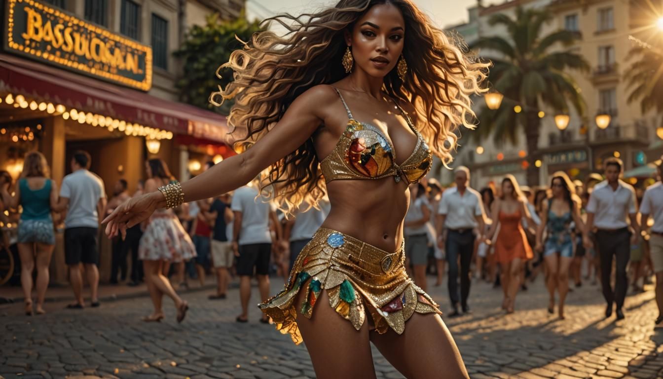 Brazilian woman dancing Tango