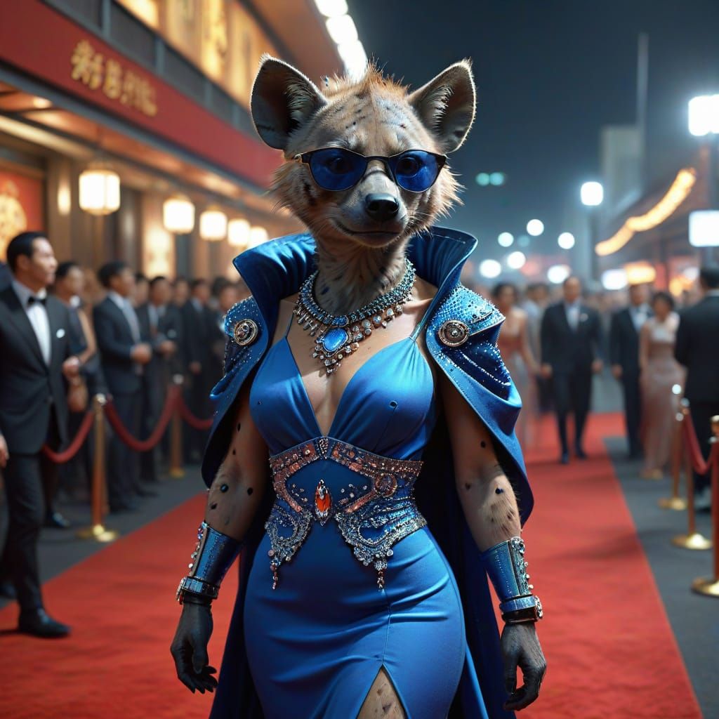 animal walking the red carpet