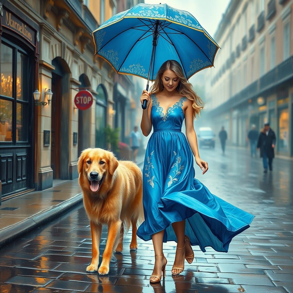 Ethereal Beauty in Impressionist Style