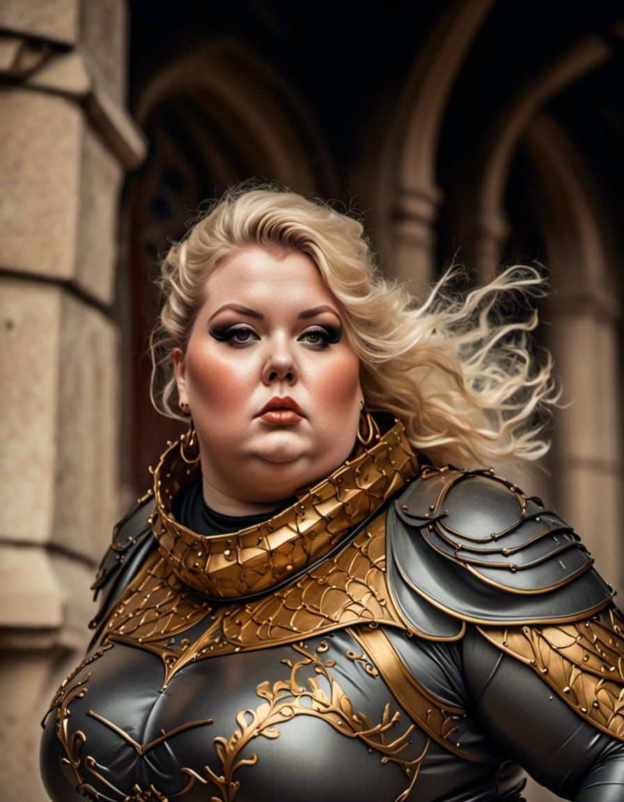 Fantasy Guard Captain in Golden Armor