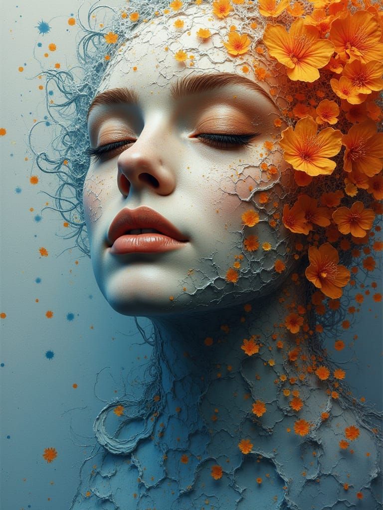 Lost in Art of Hollowness Airbrush Sculptural Rhythm