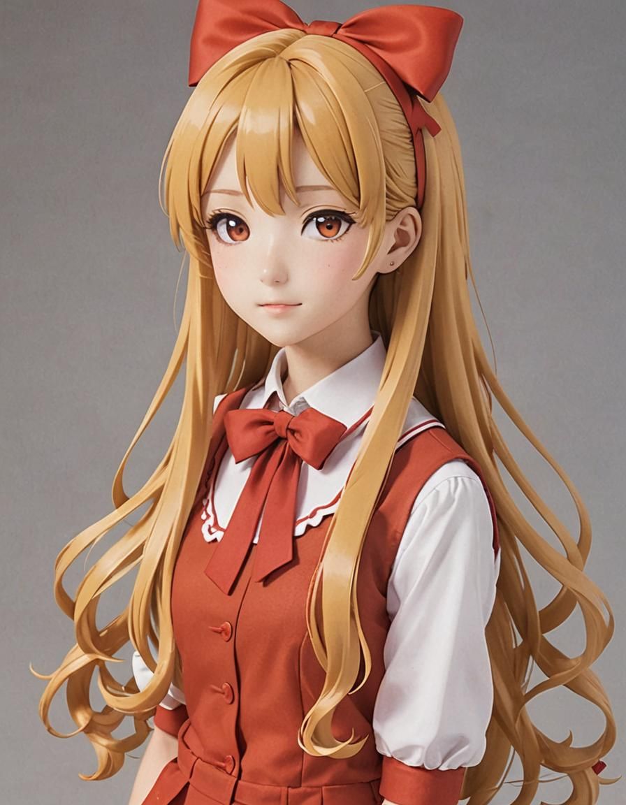 Minako Aino in Orange School Outfit