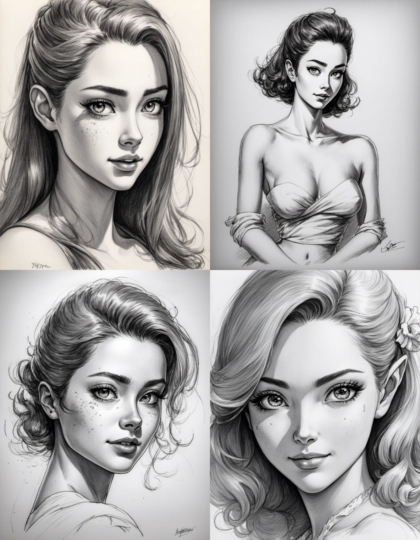 B&W Female Portraits (SDXL 1.0) <GoblinFantasy V1>