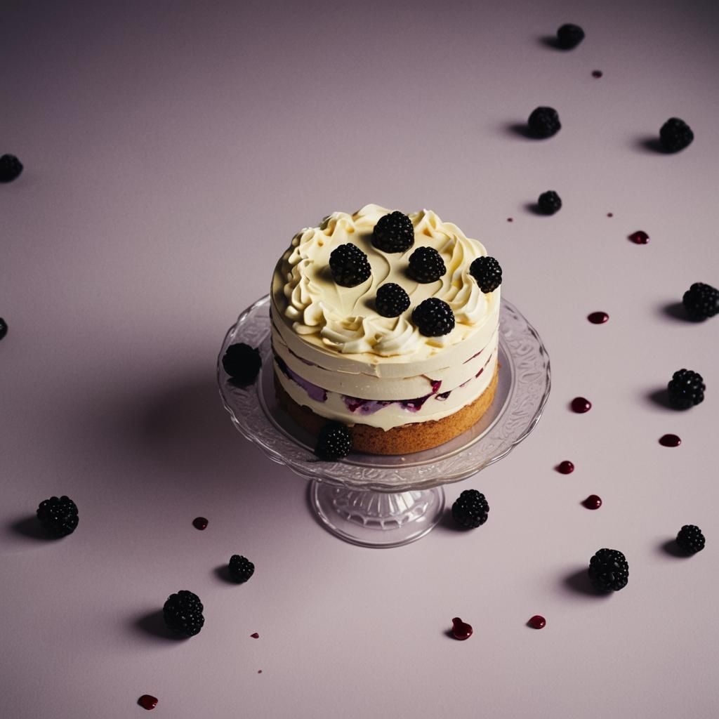 Blackberry Cream Cake