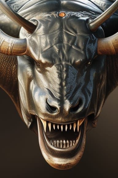 Epic Dark Fantasy Portrait of a Minotaur