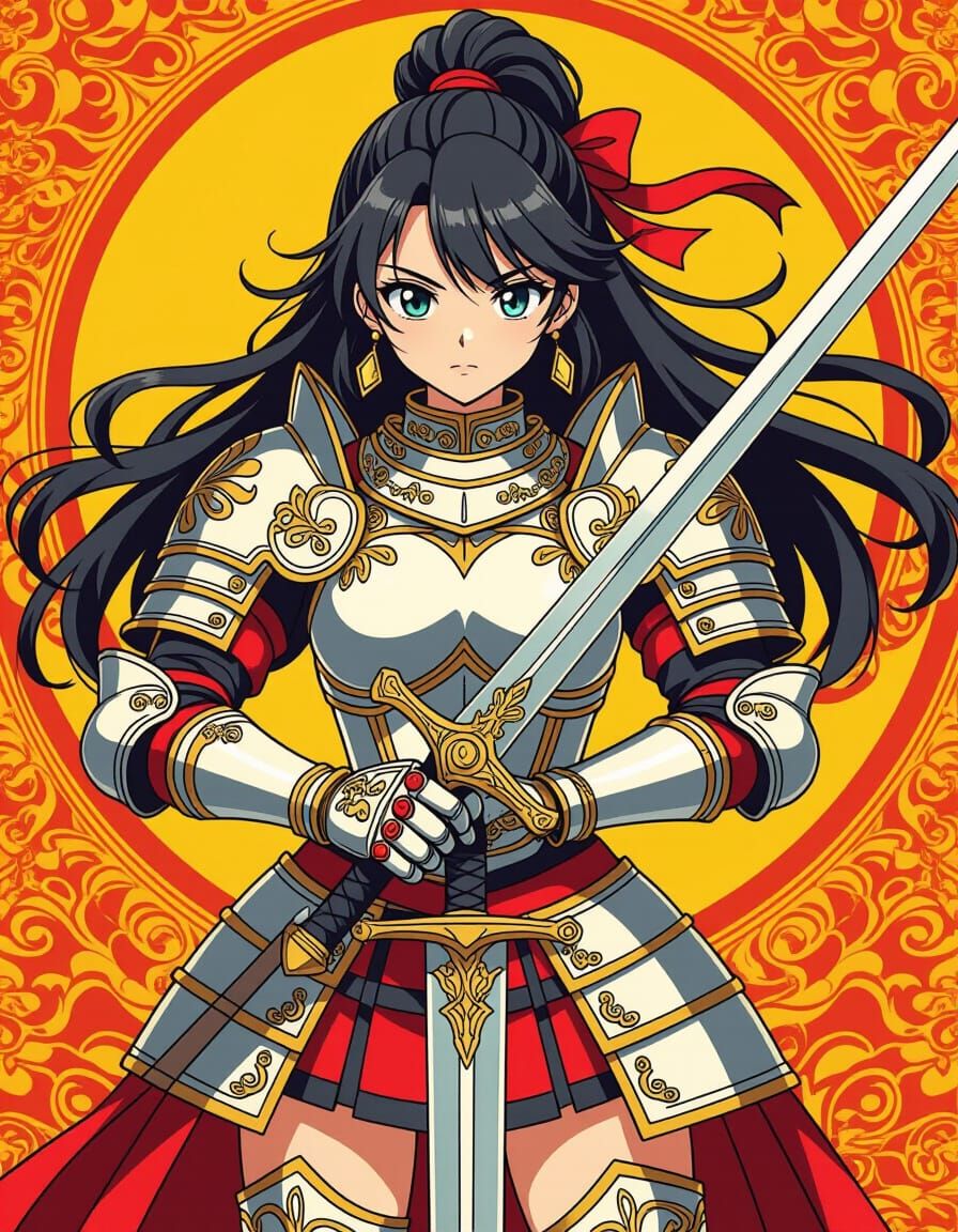 Anime Style Conquistador Girl with Sword