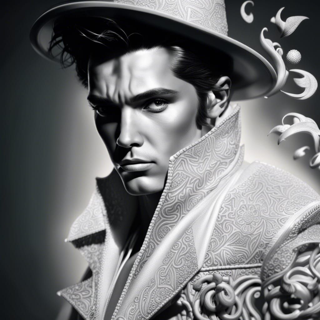 Hyperrealistic Portrait of Elvis Presley