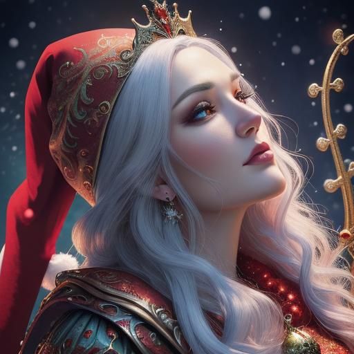 Magical Christmas Wonderland with Baby Santa: Hyperrealistic...