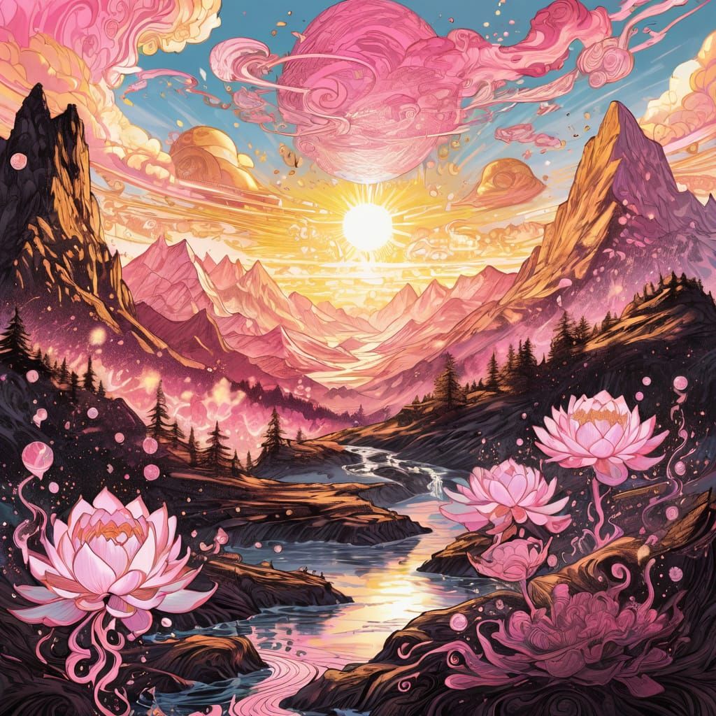 Ethereal D&D Character in Vibrant Liquid Ink