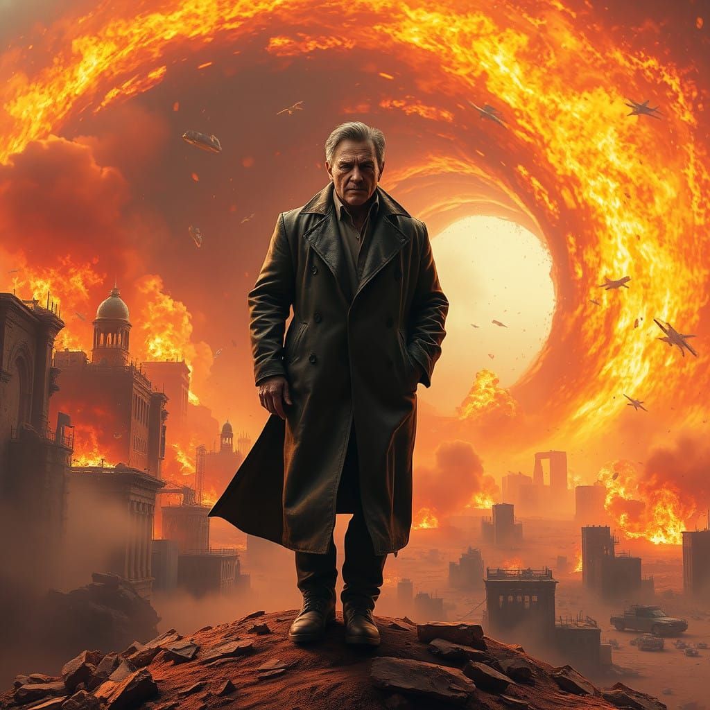 Robert de Niro in a Hyper-Detailed, Sci-Fi Desert Landscape