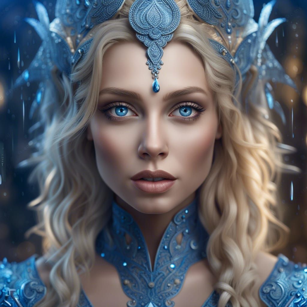 Goddess of Seduction with Blue Eyes