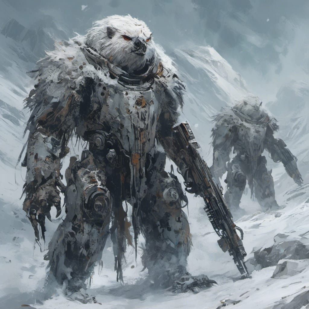 Intimidating Snow Owlbear with Massive Glare