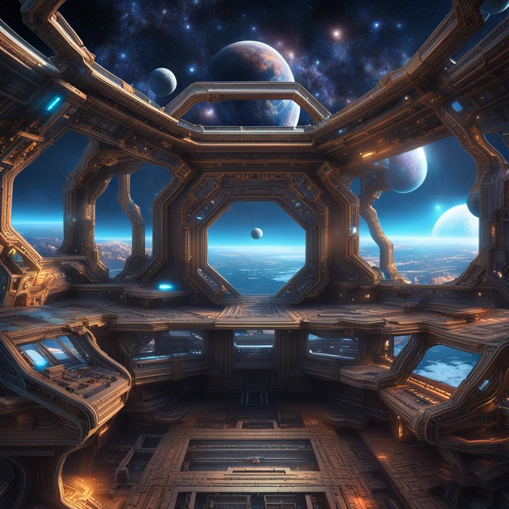 Cosmic Odyssey: Holographic Astral Illustration