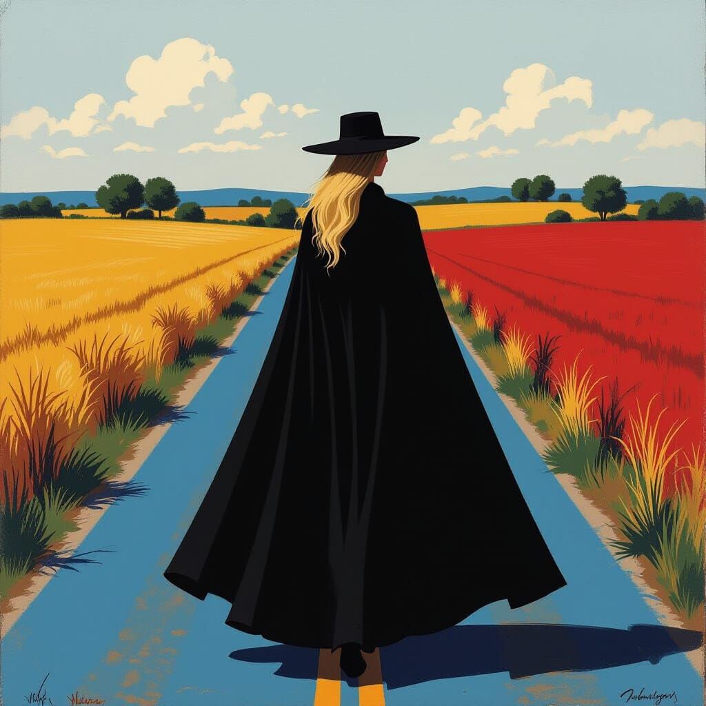 Black Fleece Cape in Neoclassical Style