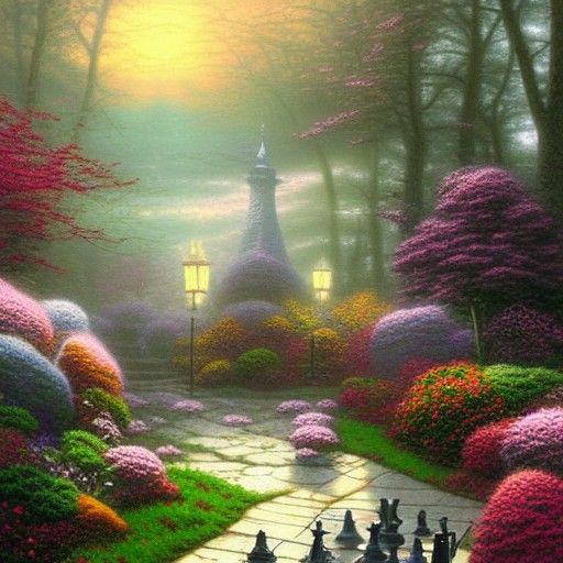 Ethereal Chessboard in a Hyperdetailed Fantasy Landscape