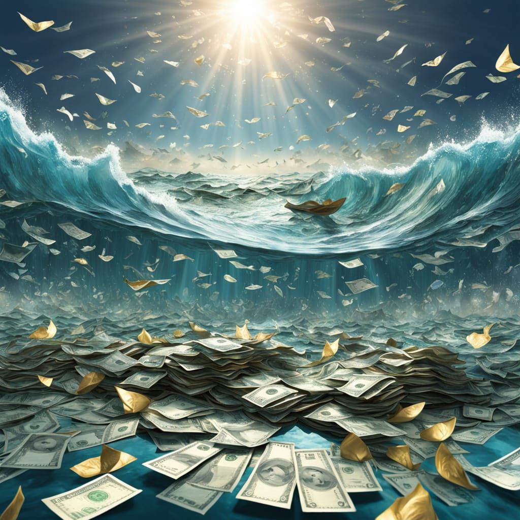 Paper Boat Treasure on Gentle Waves