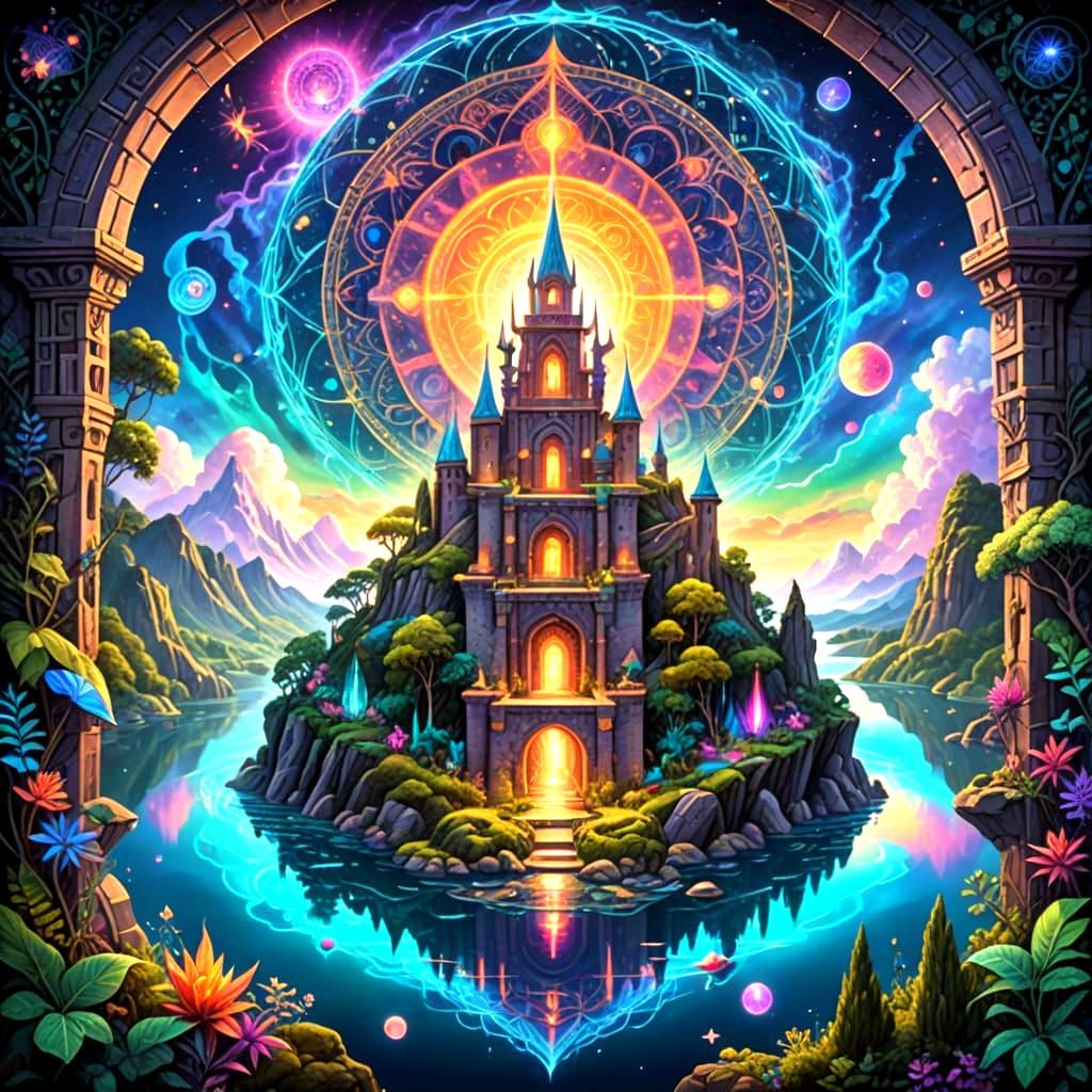 Cosmic Castle with Dungeons and Dragons Architecture