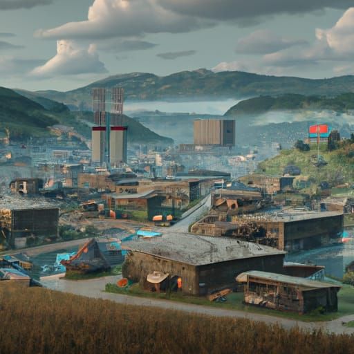 Detailed Matte Painting of North Korea