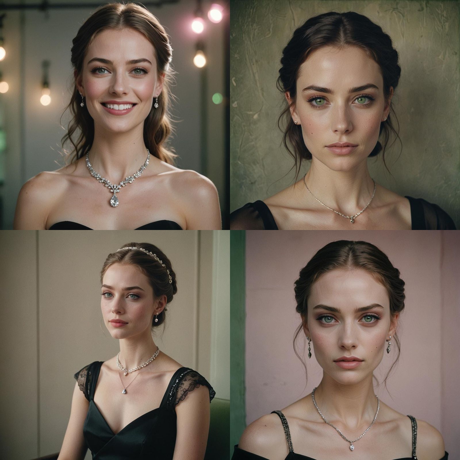 Beautiful Woman in Black Dress, Cinematic Film Still