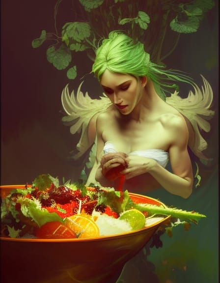 The Devil's Unlikely Salad: Hyperdetailed Concept Art