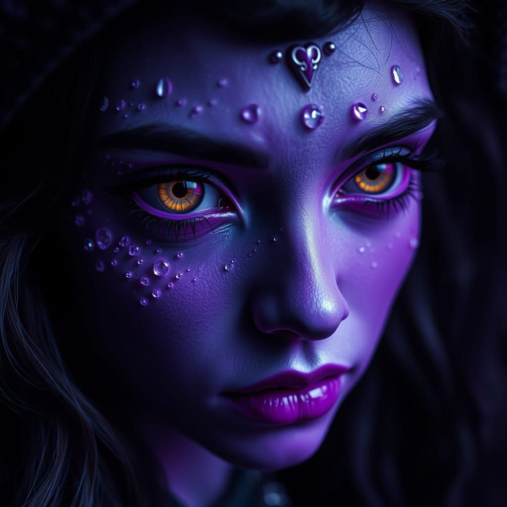 Hyperrealistic Ultra Violet Landscape in High Definition