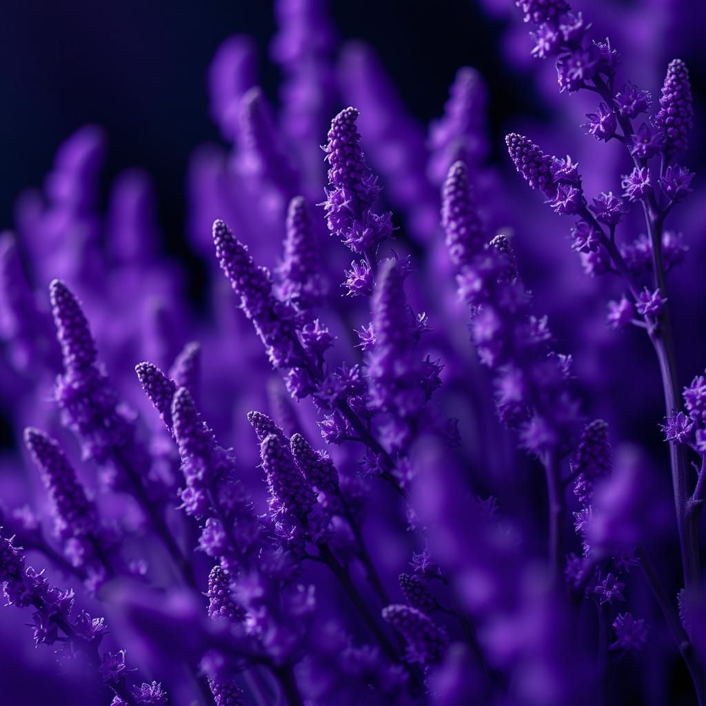 Hyperrealistic Ultra Violet Scene in High Contrast