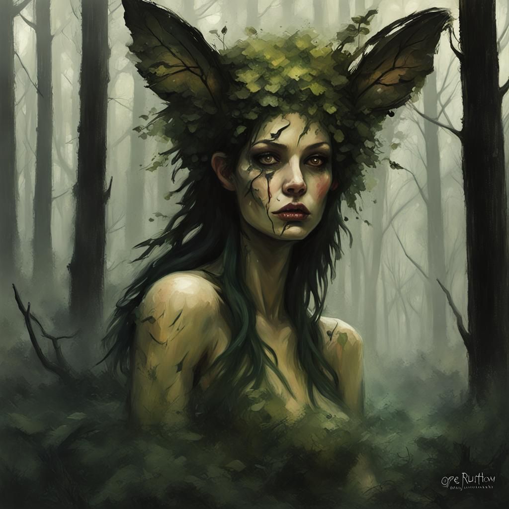Sinister Forest Nymph Art
