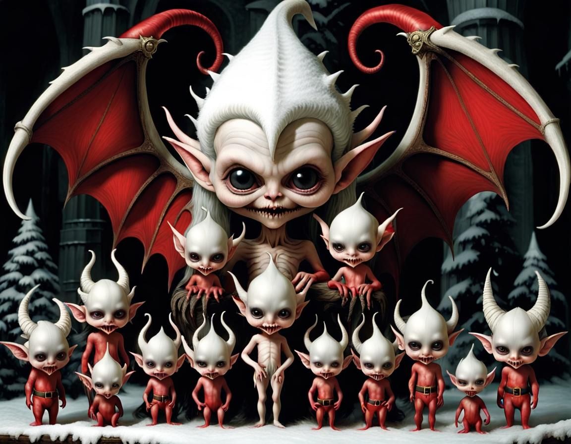 Satan(Santa) and his elves